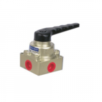 1/4" 4-Port 2-Position Closed Center Switching Hand Valve