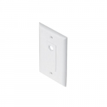 White WPWO & TV 1-Hole Offset Wall Plate