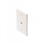 4C Ivory Smooth Flush Wall Plate Jack, Mid Size_noscript