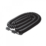 15' Black Coiled Handset Cord