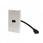 Standard HDMI Pigtail Wall Plate, Ivory_noscript