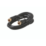 25ft RG59 Cable F Connectors Black_noscript