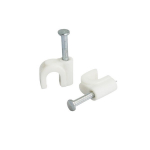 Nail-on Coaxial Cable Clip White_noscript