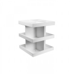 Triple 360 Degree Rotating Shelf, White PVC_noscript