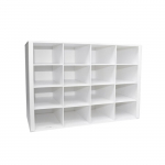 Safety Glass Holder, White PVC, 16 Compartment