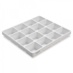 16 Compartment Drawer Organizer, White Polystyrene_noscript