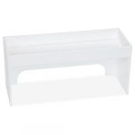 18" x 8" x 6" Step Shelf, White PVC_noscript