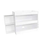 Safety Shelf with Pen Tool and CD Holder, White PVC
