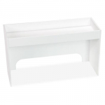 18" x 10" x 7" Step Shelf, White PVC_noscript