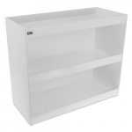Triple Safety Shelves, Straight Sides, White PVC_noscript