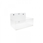 Lab Box with Magnetic Mount, White PVC, Clear Acrylic_noscript