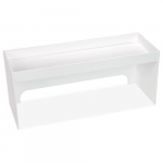 24" x 10" x 9" Step Shelf, White PVC