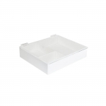 6" & 9" Pipette Box, White PVC, Clear Acrylic Lids