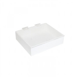 9" Pipette Box, White PVC, Clear Acrylic Lids