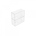 Glove Box Holder, Double, Side Loading, Clear Acrylic_noscript