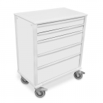Wide 5 Drawer Storage Cart, 32" x 38" x 18" WHD
