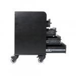 Black Polyethylene Compact 4 Drawer Locking Cart