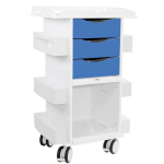 Core DX Global Blue Cart with Sliding Door and Railtop