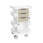 Core DX Cart with Hinged Door and Railtop, Almond Beige