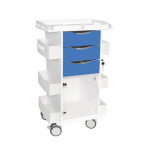 Core DX Cart with Hinged Door and Railtop, Global Blue