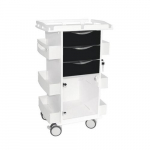 Core DX Cart with Hinged Door and Railtop, Black