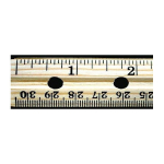 12" Wooden Ruler with Metal Edge_noscript