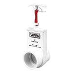 2" PVC White Spig Ends Unibody Valve with Gate Keeper