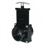 ABS Black FPT x FPT Ends Gate Valve w/ Paddle & Handle