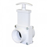 PVC White FPT x FPT Ends Gate Valve w/Paddle & Handle
