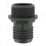 1-1/2" ABS Gray MPT x Hose Barb Adapter with Flange