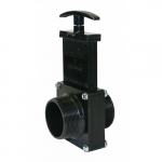 ABS Black MPT x MPT Ends Gate Valve w/Paddle & Handle