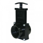 ABS Black FPT x FPT Ends Gate Valve w/Paddle & Handle