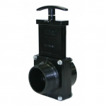 ABS Black FPT x MPT Ends Gate Valve w/Paddle & Handle