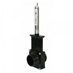 2" ABS Black MPT x MPT Ends Pneumatic Gate Valve