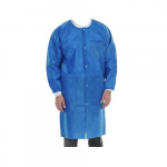 Extra-Safe 3 Pocket SMS Lab Coat, Royal Blue, Large