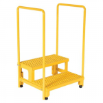 ADJ Step Stand 2 Step with Handrail 25.93x22.87in