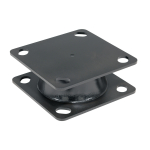 Rubber Energy Absorbing Plate, 8" x 8", Black