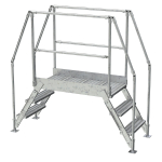 Aluminum Crossover Ladder, 3 Step, 33" Top Step