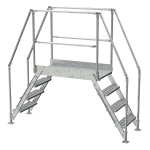 Aluminum Crossover Ladder, 4 Step, 33" Top Step_noscript