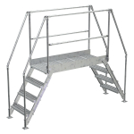 Aluminum Crossover Ladder, 4 Step, 44" Top Step_noscript