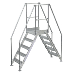 Aluminum Crossover Ladder, 5 Step, 14" Top Step