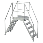 Aluminum Crossover Ladder, 5 Step, 23" Top Step_noscript