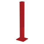 3 Rib Rail Bolt-On Post, Red, 42" Height
