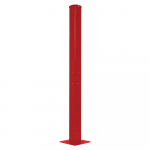 3 Rib Rail Bolt-On Post, Red, 60" Height