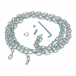 Steel Heavy Duty Coil Chain with Hanger, Silver_noscript