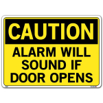 Sign "Alarm Will Sound", 10.5" x 7.5"_noscript