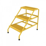 Aluminum Yellow Step Stand Welded 3 Step_noscript