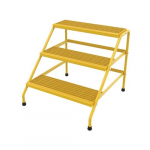 Alum Yellow Wide 3 Step Stand Knock Down_noscript