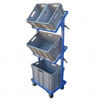 3 Shelf Multi-Tier Stock Cart w/ Baskets_noscript