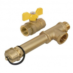 1/2" Gas Sediment Trap with Full Port Gas Ball Valve